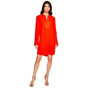 Trina Turk Shift Dress with Roll Tab Sleeve